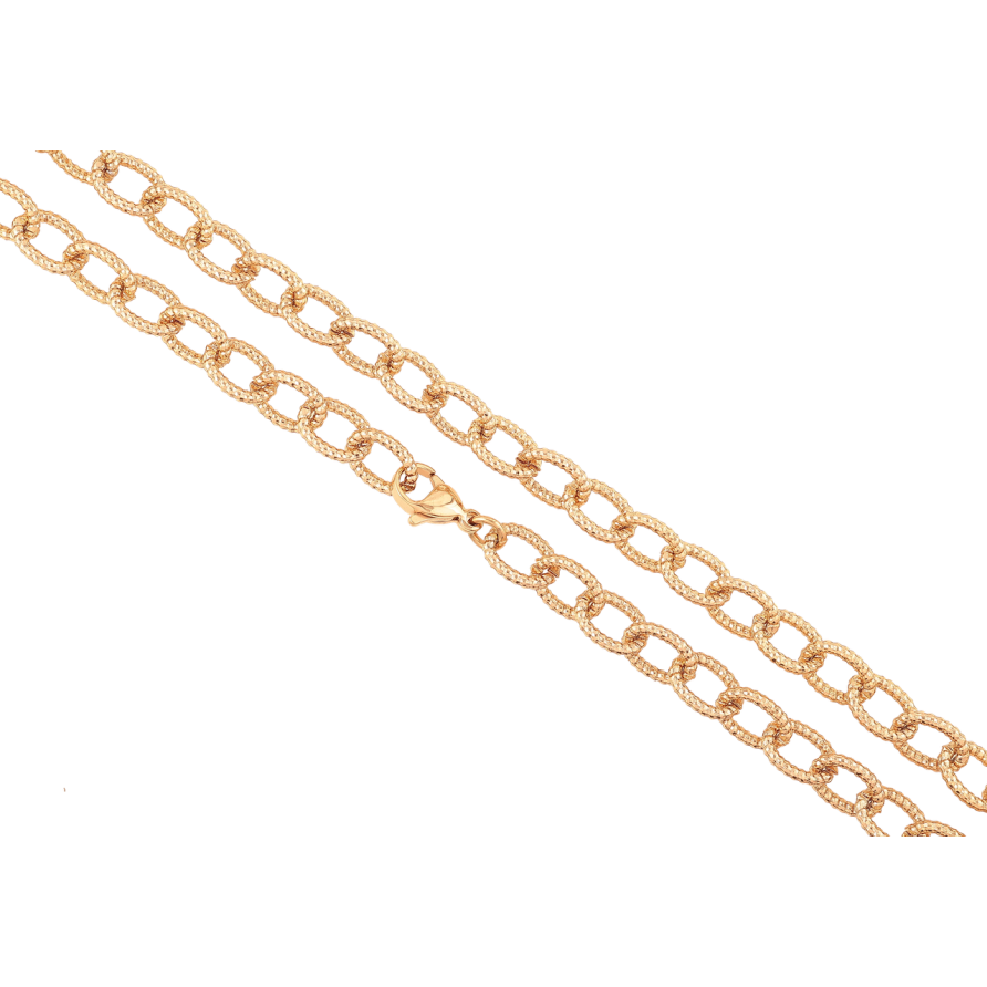 Цепочка Xuping Позолота 18K Плетение Якорное с узором длинна 50см х 7мм фото №1 Цепочка Xuping Позолота 18K Плетение Якорное с узором длинна 50см х 7мм фото №1