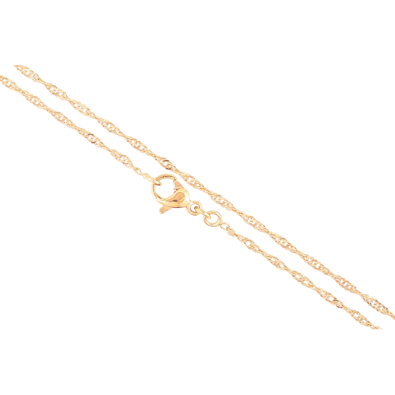 Ланцюжок Xuping Позолота 18K «Плетіння Сингапур» довжина 45см х 1.5мм фото №1