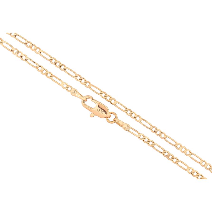 Ланцюжок Xuping Позолота 18K «Плетіння Фігаро» довжина 44см х 2мм фото №1 Ланцюжок Xuping Позолота 18K «Плетіння Фігаро» довжина 44см х 2мм фото №1