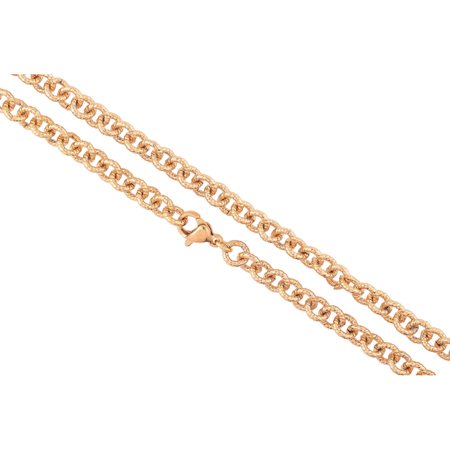 Ланцюжок Xuping Позолота 18K «Плетіння Якірне з візерунком» довжина 45см х 5мм фото №1 Ланцюжок Xuping Позолота 18K «Плетіння Якірне з візерунком» довжина 45см х 5мм фото №1