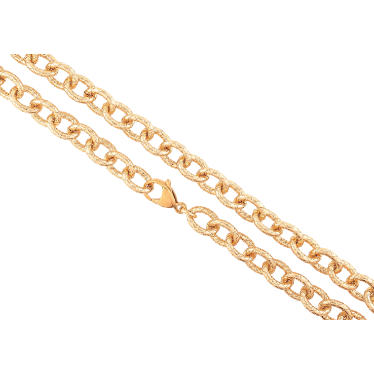 Цепочка Xuping Позолота 18K Плетение Якорное с узором длинна 50см х 8мм фото №8