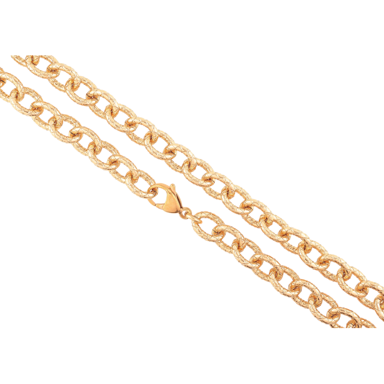 Цепочка Xuping Позолота 18K Плетение Якорное с узором длинна 50см х 8мм фото №1 Цепочка Xuping Позолота 18K Плетение Якорное с узором длинна 50см х 8мм фото №1