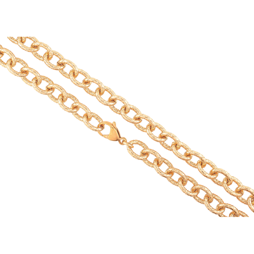 Цепочка Xuping Позолота 18K Плетение Якорное с узором длинна 50см х 8мм фото №1 Цепочка Xuping Позолота 18K Плетение Якорное с узором длинна 50см х 8мм фото №1