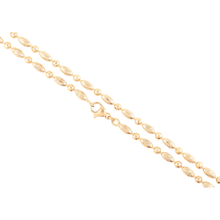 Цепочка Xuping Позолота 18K Плетение Перлина длинна 50см х 3мм фото №2