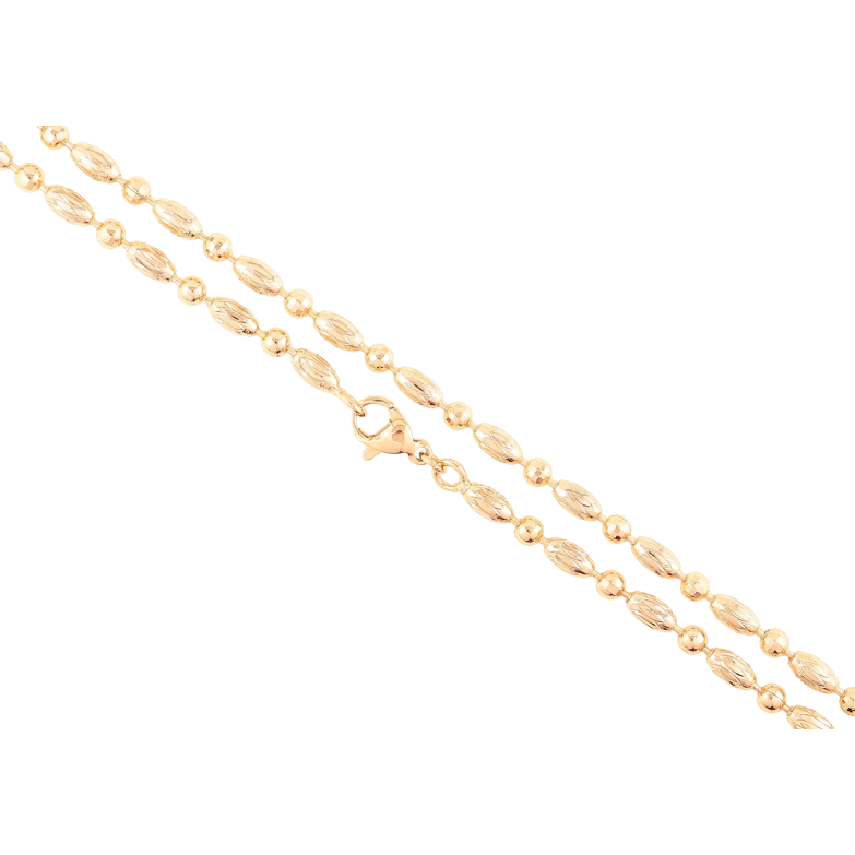 Цепочка Xuping Позолота 18K Плетение Перлина длинна 50см х 3мм фото №1 Цепочка Xuping Позолота 18K Плетение Перлина длинна 50см х 3мм фото №1