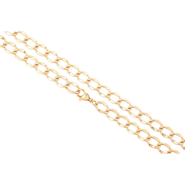 Цепочка Xuping Позолота 18K Плетение Панцирное декоративное длинна 45см х 7мм фото №6