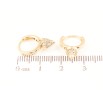 Серьги Xuping Позолота 18K колечки Конусы с цирконием фото №2 Серьги Xuping Позолота 18K колечки Конусы с цирконием фото №2