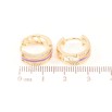 Серьги Xuping Позолота 18K колечки Дорожки циркония с сиреневой эмалью фото №2