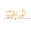 Серьги Xuping Позолота 18K колечки Резной узор фото №2