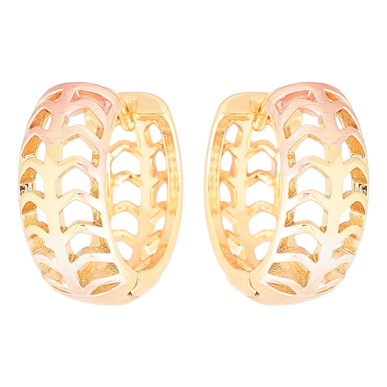 Серьги Xuping Позолота 18K колечки Резной узор с покраской эмалью фото №1 Серьги Xuping Позолота 18K колечки Резной узор с покраской эмалью фото №1