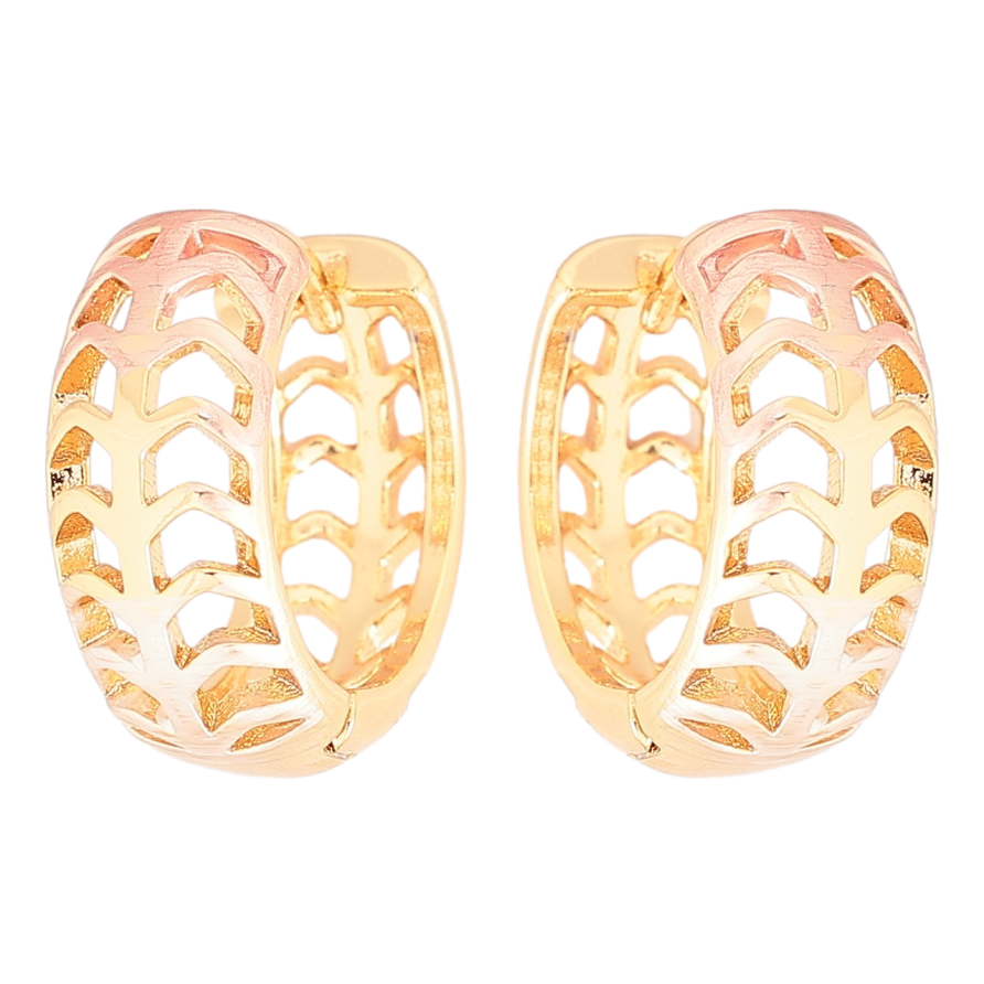 Серьги Xuping Позолота 18K колечки Резной узор с покраской эмалью фото №1 Серьги Xuping Позолота 18K колечки Резной узор с покраской эмалью фото №1