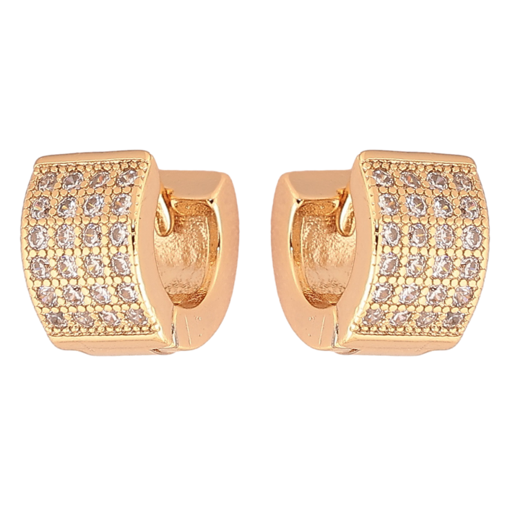 Сережки Xuping Позолота 18K колечка «Інкрустація цирконієм» фото №9