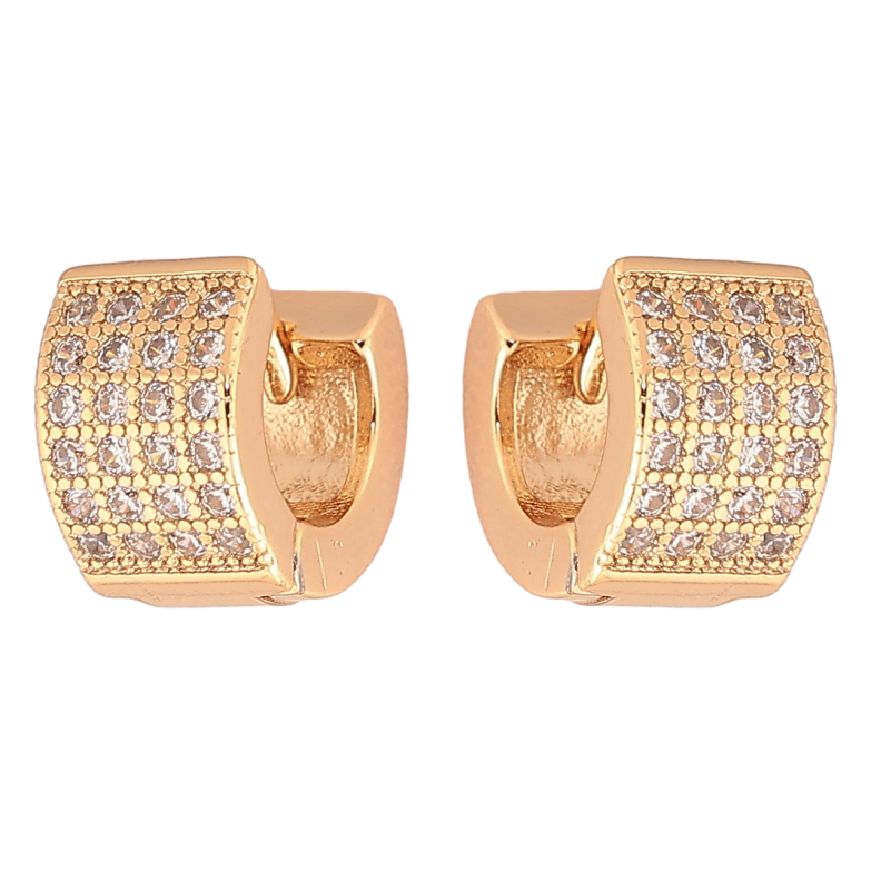 Сережки Xuping Позолота 18K колечка «Інкрустація цирконієм» фото №1