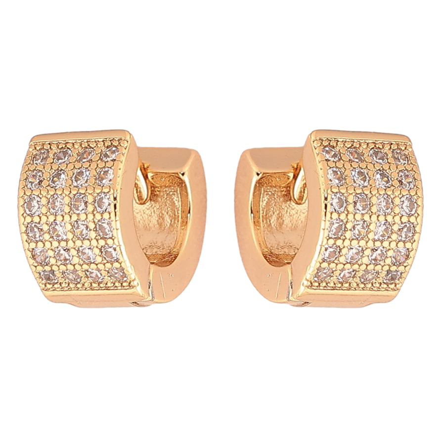 Сережки Xuping Позолота 18K колечка «Інкрустація цирконієм» фото №1