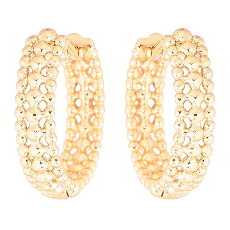 Серьги Xuping Позолота 18K колечки Декоративный узор фото №15