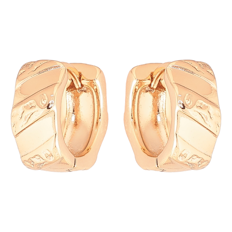 Серьги Xuping Позолота 18K колечки Декоративный узор фото №1