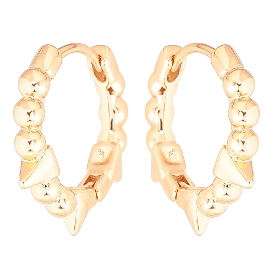 Сережки Xuping Позолота 18K колечка «Візерунок кульки з шипами» фото №1