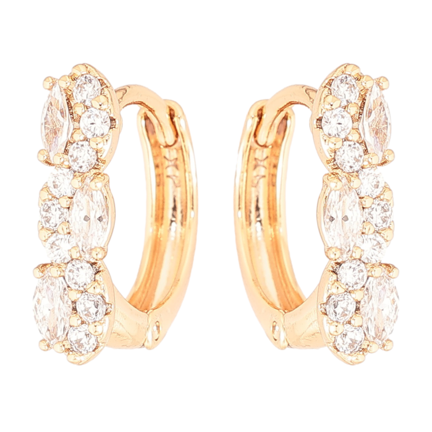 Сережки Xuping Позолота 18K колечка «Візерунок з інкрустацією цирконієм» фото №1 Сережки Xuping Позолота 18K колечка «Візерунок з інкрустацією цирконієм» фото №1