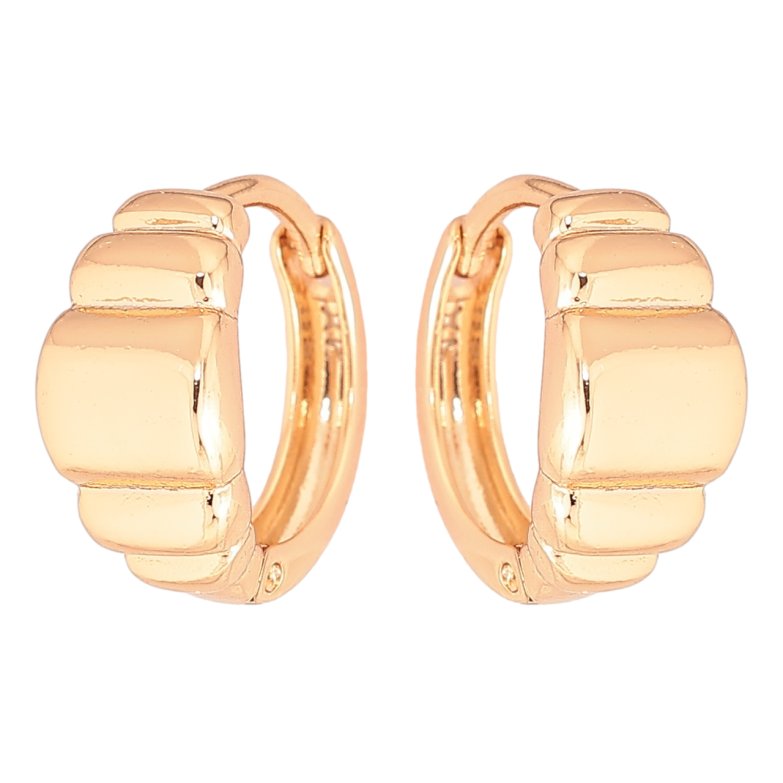 Сережки Xuping Позолота 18K колечка «Декоративний візерунок» фото №1 Сережки Xuping Позолота 18K колечка «Декоративний візерунок» фото №1