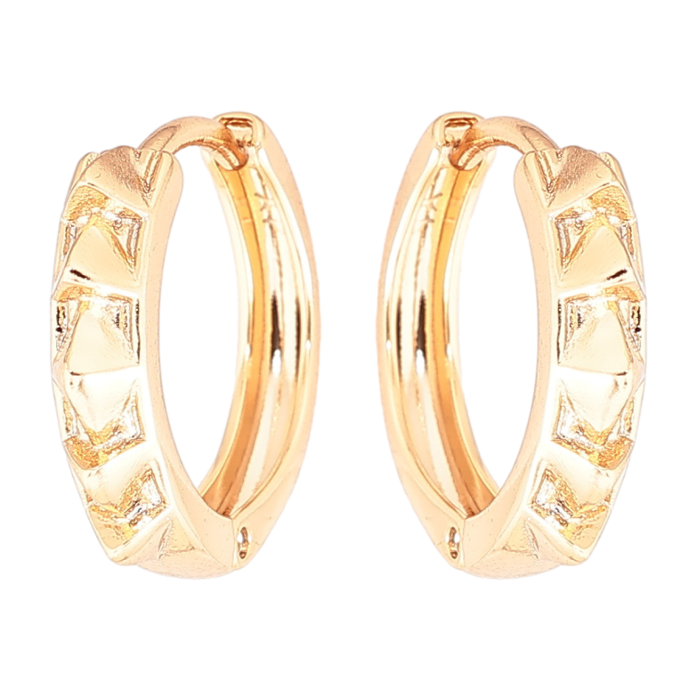 Сережки Xuping Позолота 18K колечка «Декоративний візерунок» фото №1