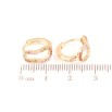 Серьги Xuping Позолота 18K колечки Фигурные с разноцветным цирконием фото №2