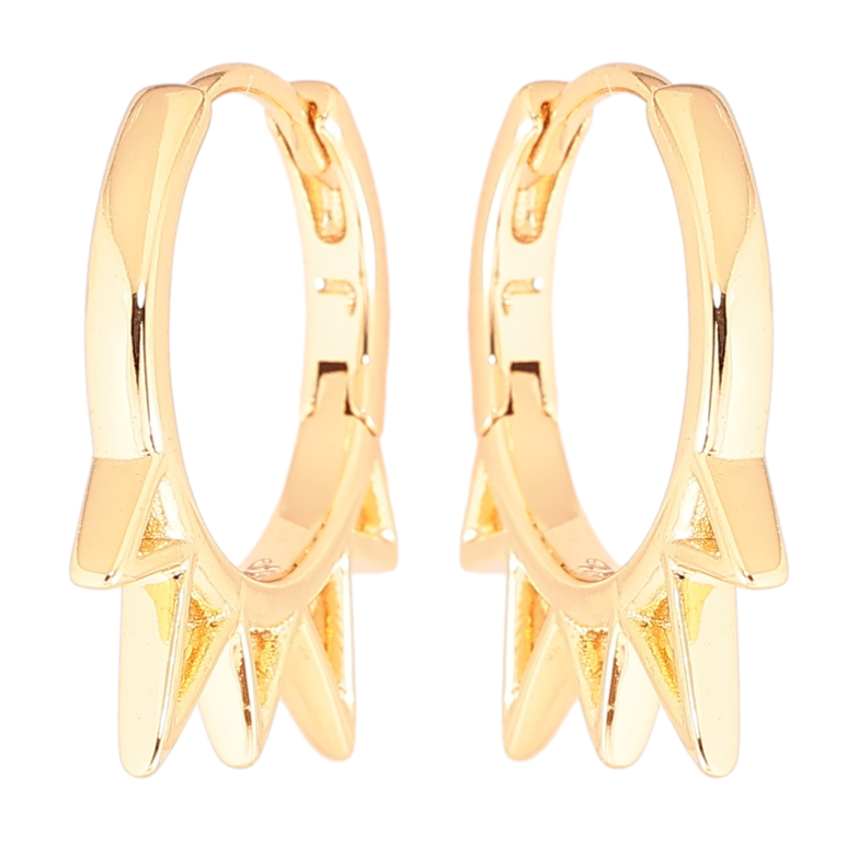 Серьги Xuping Позолота 18K колечки Декоративный боковой узор фото №1