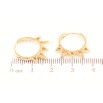 Серьги Xuping Позолота 18K колечки Декоративный боковой узор фото №2