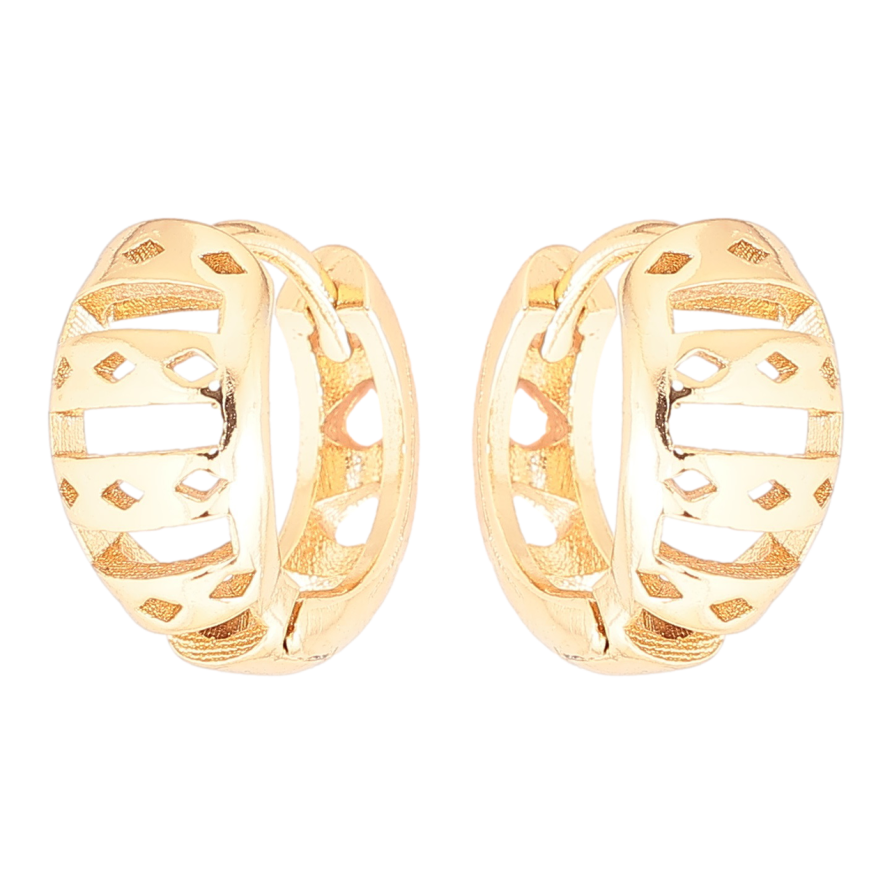 Серьги Xuping Позолота 18K колечки Резной узор фото №1 Серьги Xuping Позолота 18K колечки Резной узор фото №1