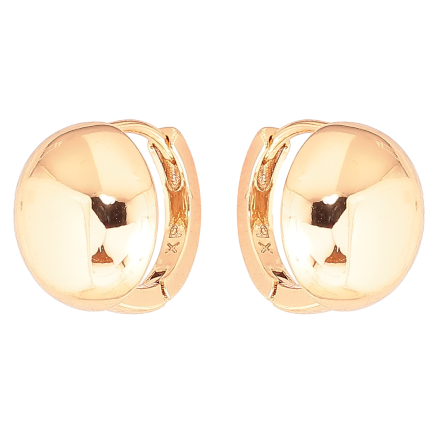 Серьги Xuping Позолота 18K колечки Полусферы фото №1 Серьги Xuping Позолота 18K колечки Полусферы фото №1