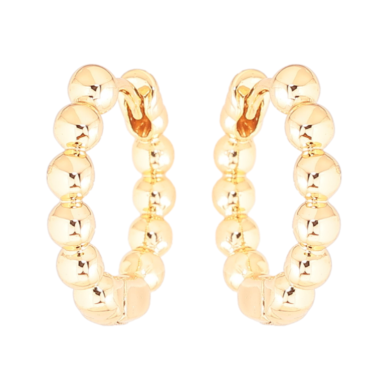 Серьги Xuping Позолота 18K колечки Узор из шариков фото №1