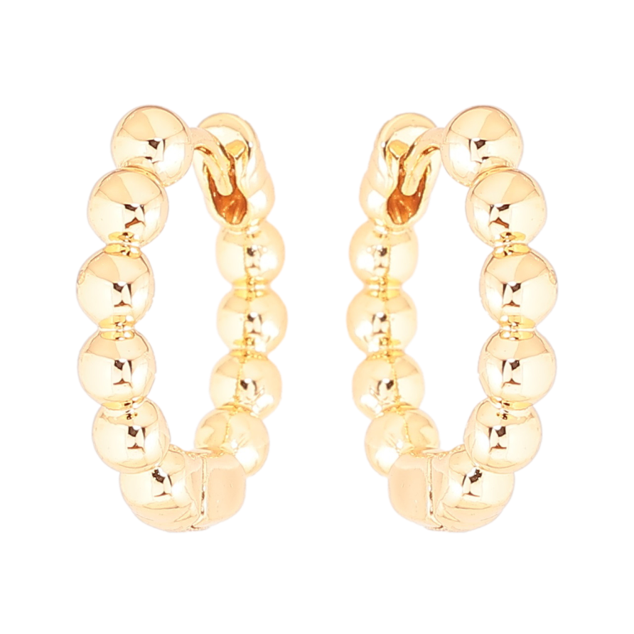 Серьги Xuping Позолота 18K колечки Узор из шариков фото №1