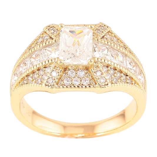 Кольцо Xuping Позолота 18K Инкрустация цирконием фото №1 Кольцо Xuping Позолота 18K Инкрустация цирконием фото №1