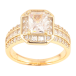 Кольцо Xuping Позолота 18K Фианит в обрамлении циркония фото №1