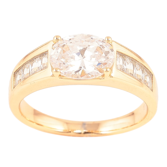 Кольцо Xuping Позолота 18K Дорожки циркония с фианитом фото №1 Кольцо Xuping Позолота 18K Дорожки циркония с фианитом фото №1