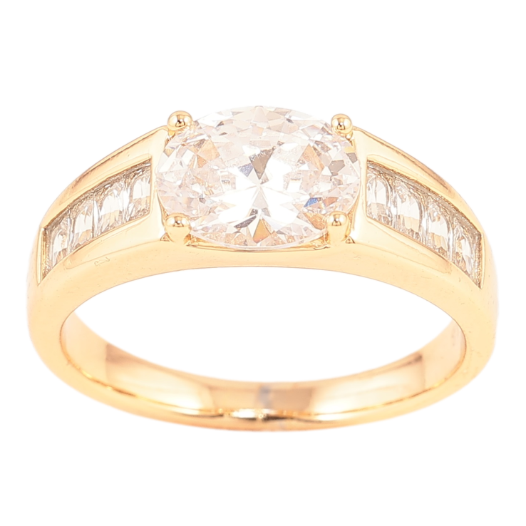 Каблучка Xuping Позолота 18K «Доріжки цирконію з фіанітом» фото №22