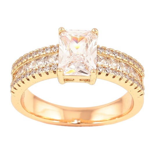 Кольцо Xuping Позолота 18K Инкрустация цирконием с фианитом фото №1 Кольцо Xuping Позолота 18K Инкрустация цирконием с фианитом фото №1