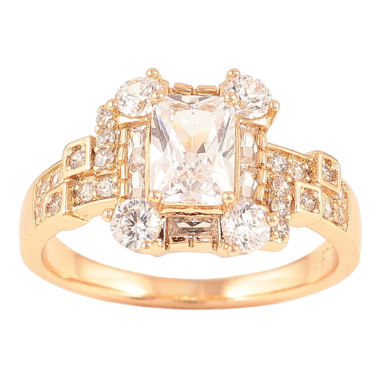 Кольцо Xuping Позолота 18K Инкрустация цирконием фото №1 Кольцо Xuping Позолота 18K Инкрустация цирконием фото №1