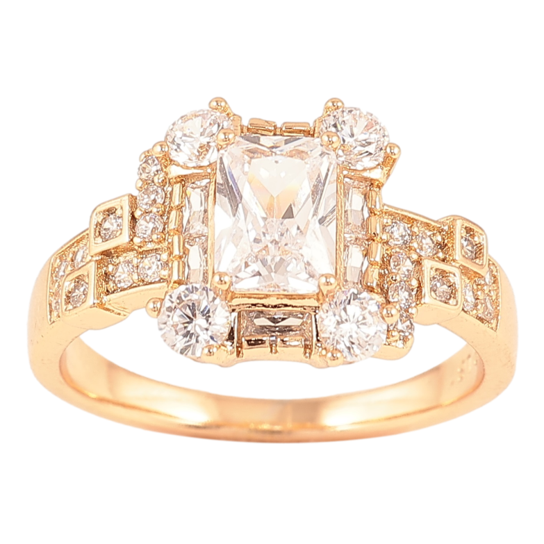 Кольцо Xuping Позолота 18K Инкрустация цирконием фото №1 Кольцо Xuping Позолота 18K Инкрустация цирконием фото №1