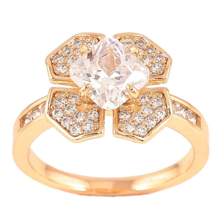 Кольцо Xuping Позолота 18K Кристальный цветок фото №12 Кольцо Xuping Позолота 18K Кристальный цветок фото №12