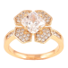 Кольцо Xuping Позолота 18K Кристальный цветок фото №1 Кольцо Xuping Позолота 18K Кристальный цветок фото №1