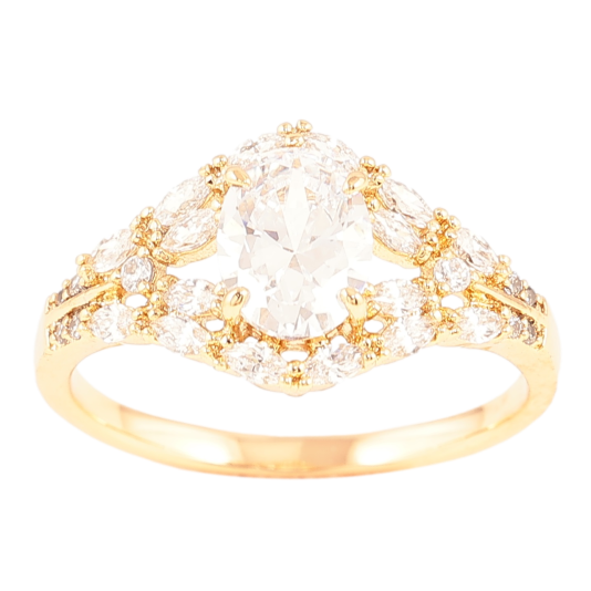 Кольцо Xuping Позолота 18K Инкрустация цирконием фото №1 Кольцо Xuping Позолота 18K Инкрустация цирконием фото №1