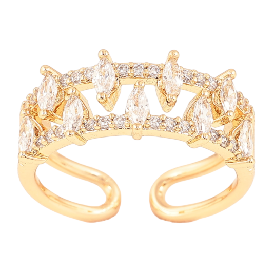 Кольцо Xuping Позолота 18K Декоративный узор с цирконием фото №1