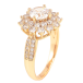 Каблучка Xuping Позолота 18K «Кришталева квітка» фото №2 Каблучка Xuping Позолота 18K «Кришталева квітка» фото №2