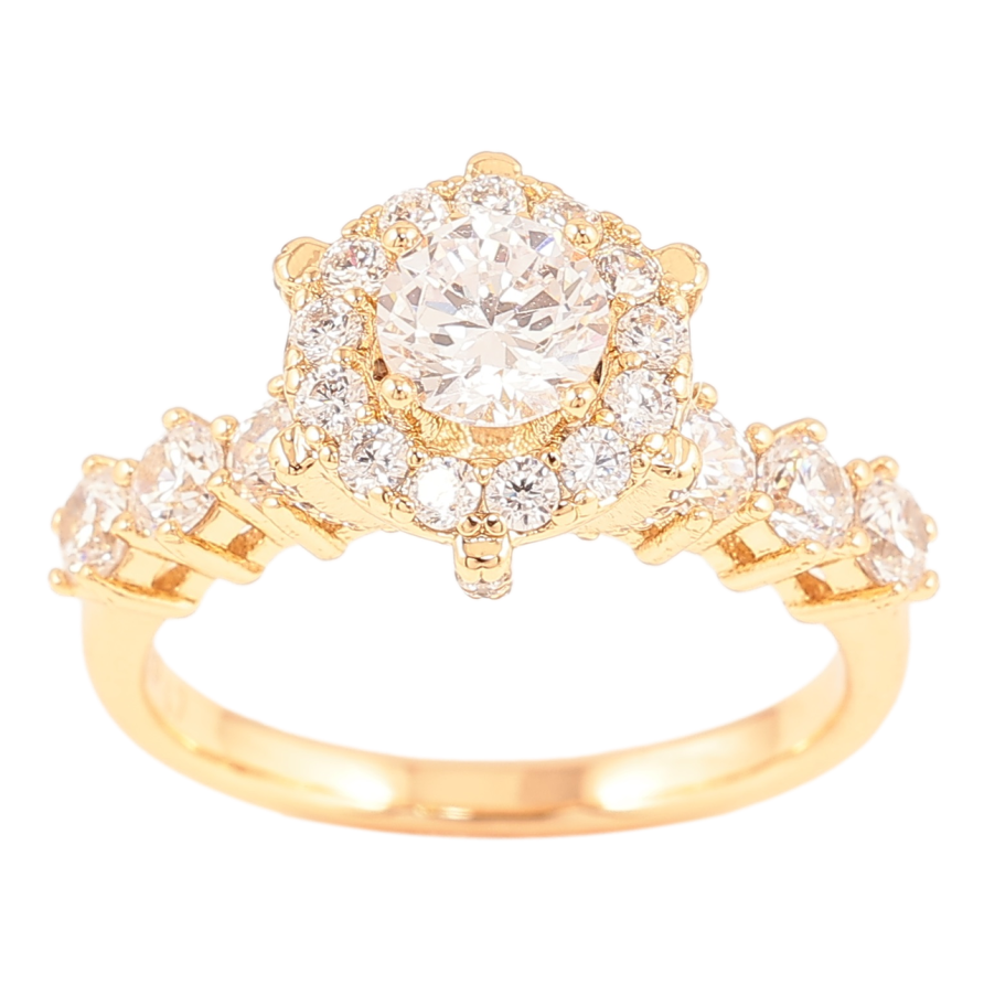 Кольцо Xuping Позолота 18K Кристальный блеск фото №1