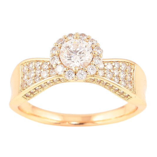 Кольцо Xuping Позолота 18K Инкрустация цирконием фото №1 Кольцо Xuping Позолота 18K Инкрустация цирконием фото №1
