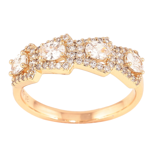 Кольцо Xuping Позолота 18K Инкрустация цирконием фото №1