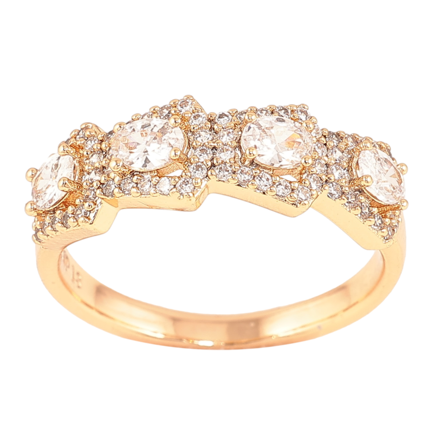 Кольцо Xuping Позолота 18K Инкрустация цирконием фото №1 Кольцо Xuping Позолота 18K Инкрустация цирконием фото №1