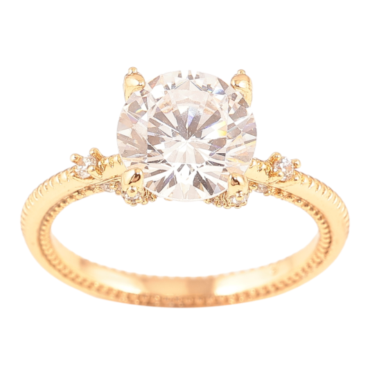 Кольцо Xuping Позолота 18K Фианит фото №1 Кольцо Xuping Позолота 18K Фианит фото №1