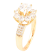 Кольцо Xuping Позолота 18K Кристальный цветок фото №2 Кольцо Xuping Позолота 18K Кристальный цветок фото №2