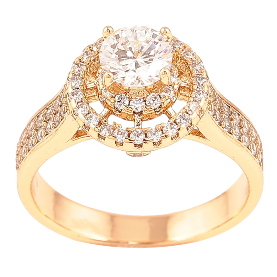 Кольцо Xuping Позолота 18K Инкрустация цирконием фото №1 Кольцо Xuping Позолота 18K Инкрустация цирконием фото №1